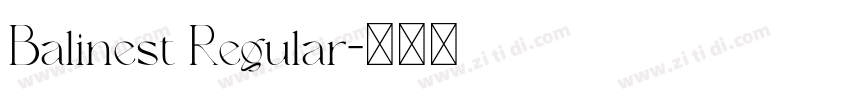Balinest Regular字体转换